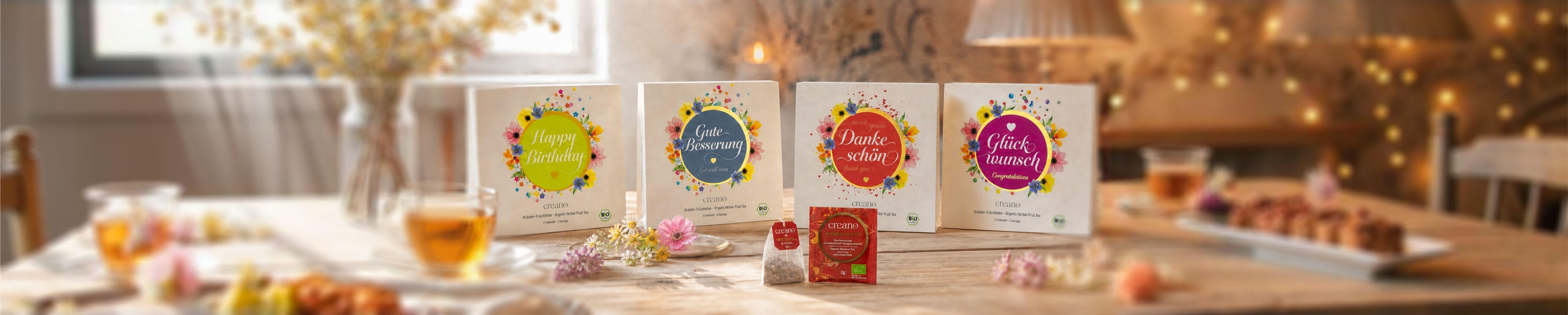 Bio Kräutertee-Geschenkset mit Grußbotschaft
