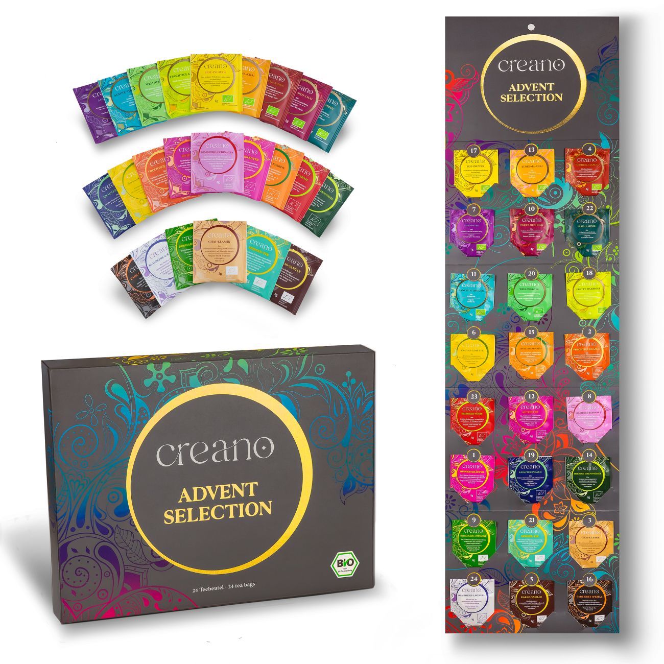 Adventskalender, 24er BIO Teebeutel-Tee *²