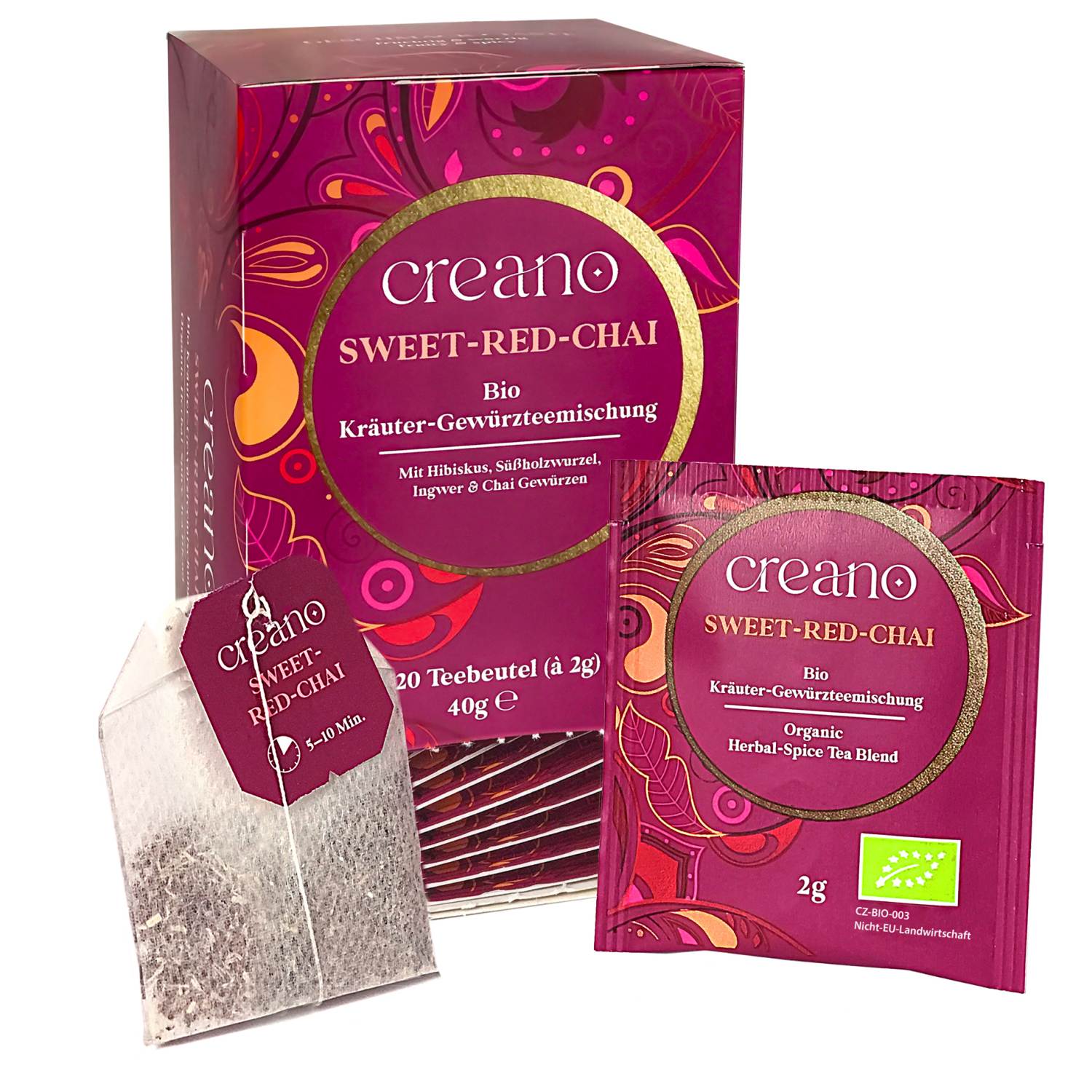 Bio-Teebeutel Sweet-Red-Chai 20er / 60er-Pack* - Creano