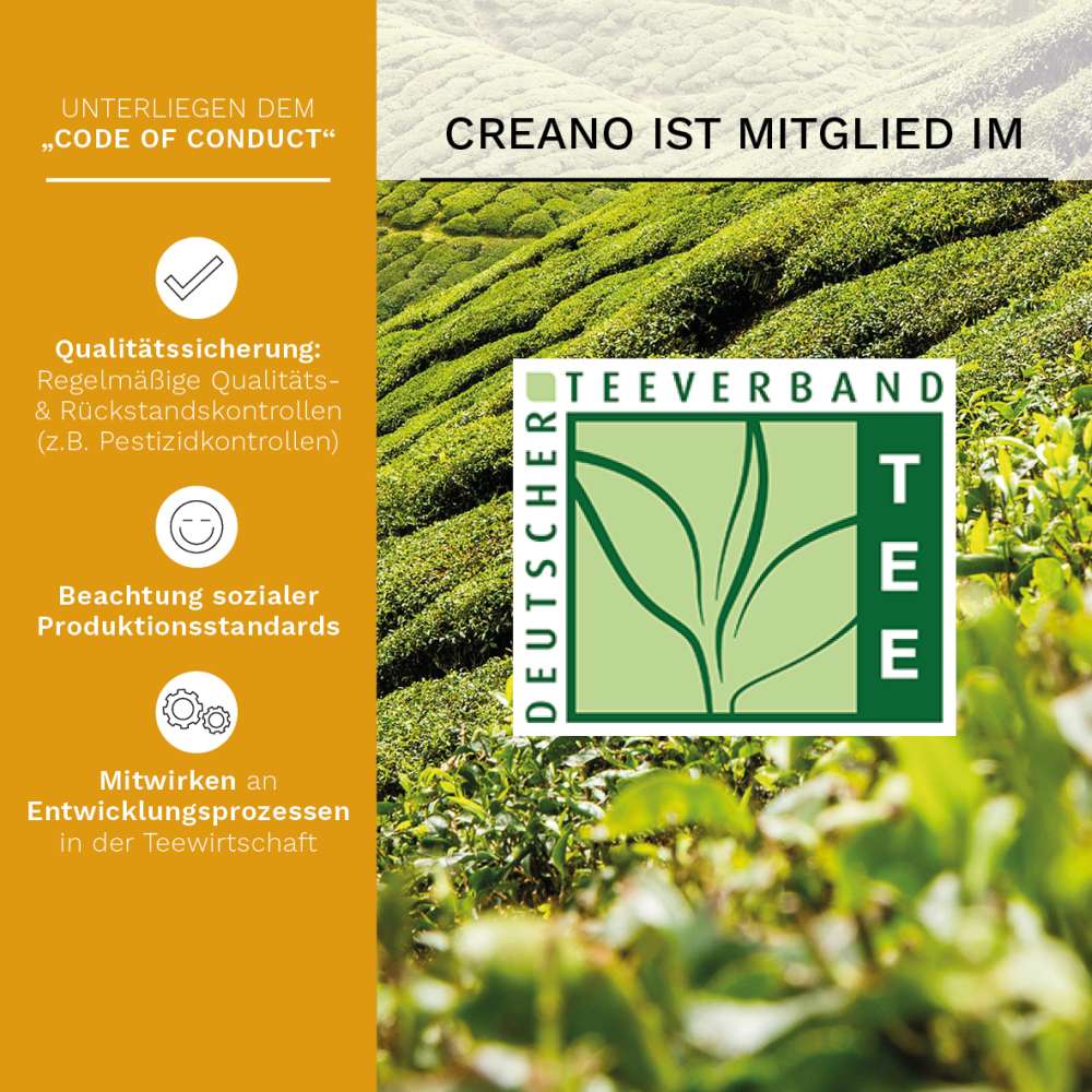 Creano Teelini Teeblumen im Tassenformat, Geschenkset in Teekiste aus Holz, 12 ErblühTeelini in 4 Sorten, Weißer Tee, Geschenk für Frauen, Mutter, Teeliebhaber - Creano