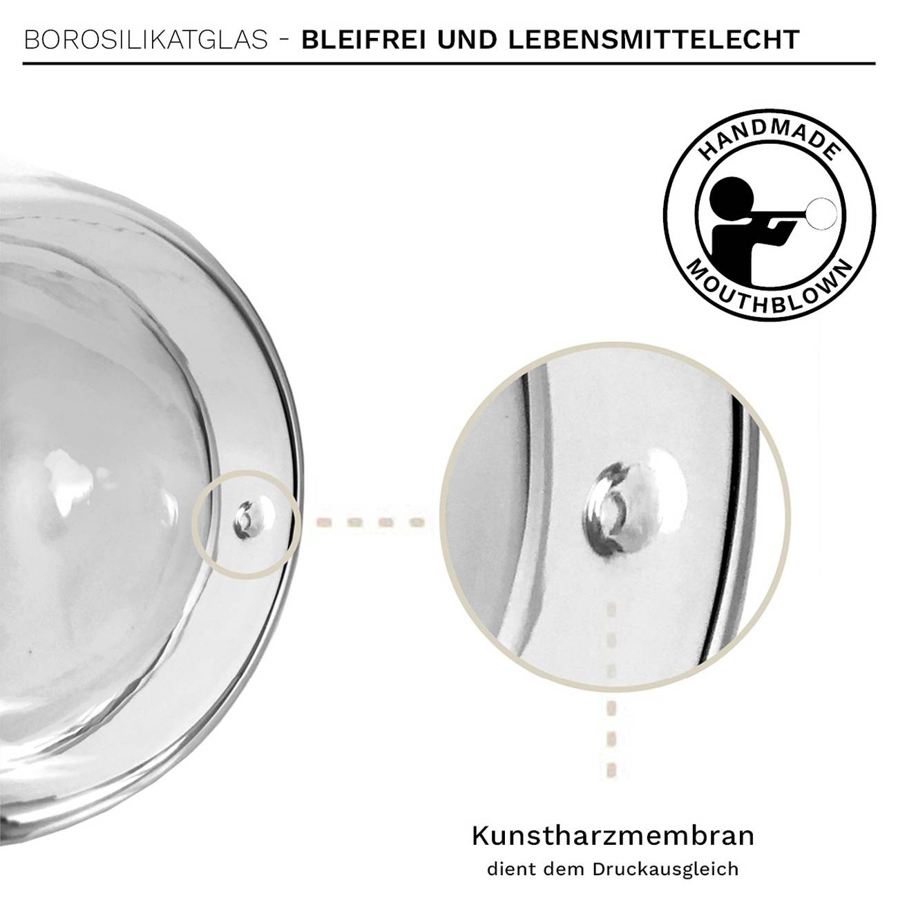 Creano Doppelwandiges Thermo-Bierglas 1er, 2er, 4er, 6er-Set | 500ml - Creano