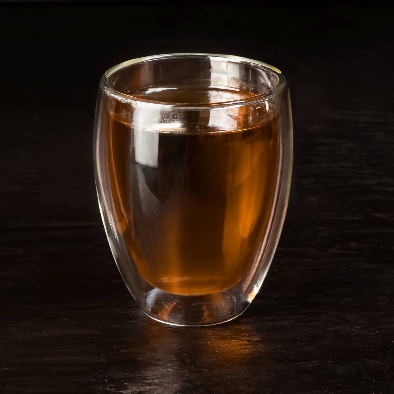 Creano Doppelwandiges Thermoglas "hoch" XXL, Extra Großes Hitzebeständiges Kaffeeglas / Teeglas | 400ml inkl. einer Teeblume - Creano