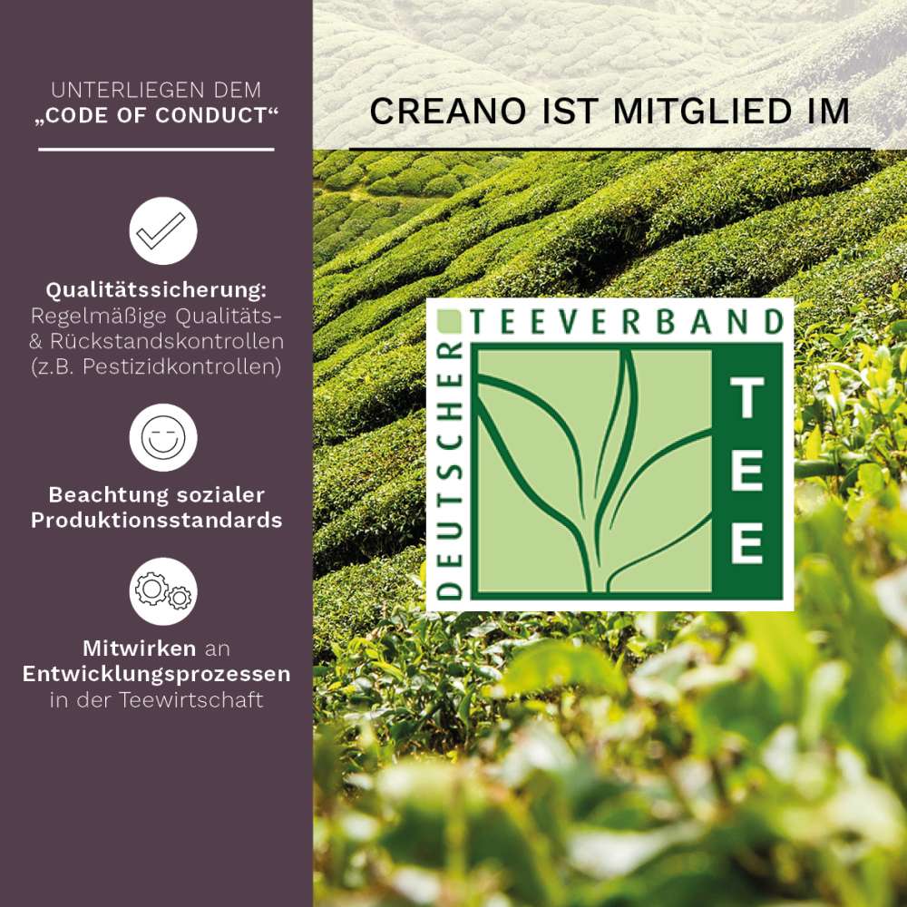 ErblühTeelini Schwarztee Geschenkset und Holzkiste mit 12 ErblühTeelini Schwarztee - Creano