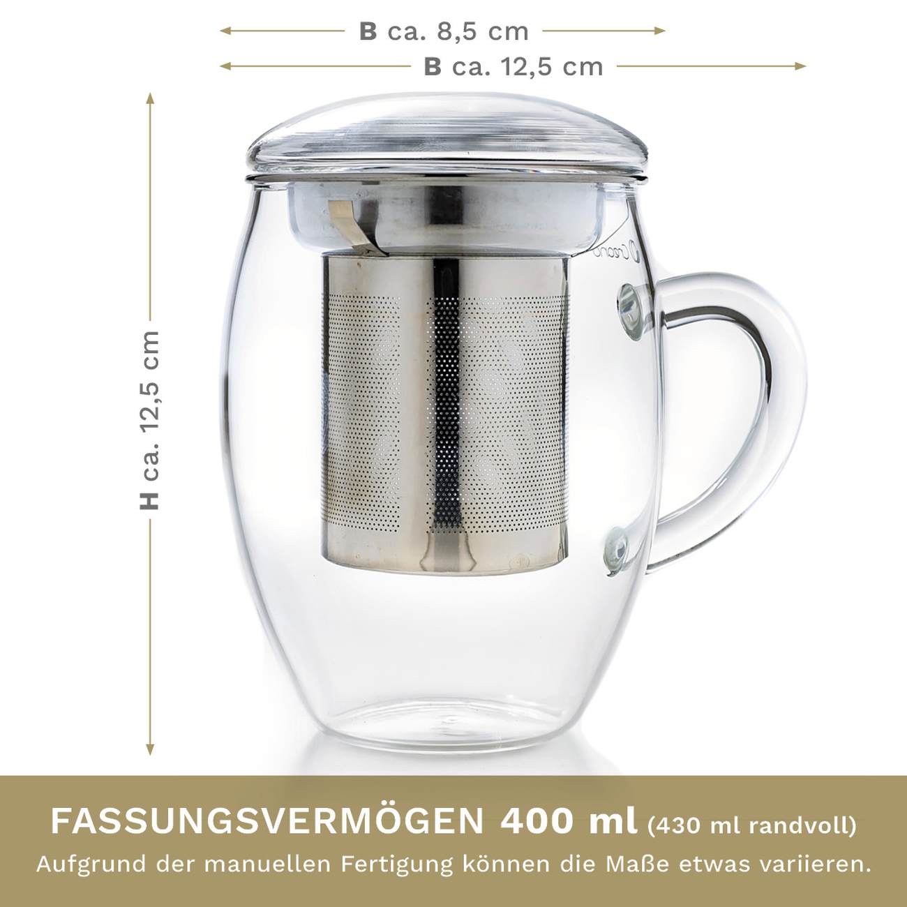 Creano TeeGlas "All-In-One", 3 tlg. | 400ml