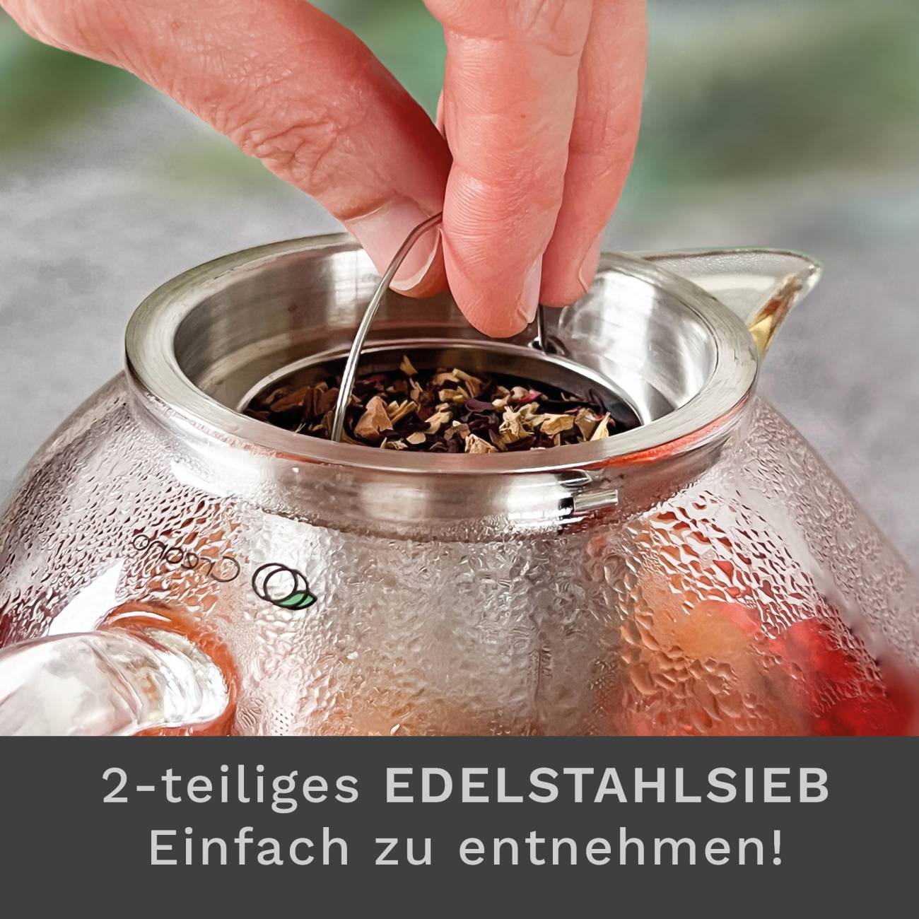 Creano Glas Teekanne "Schnabel" | 1,7 Liter - Creano