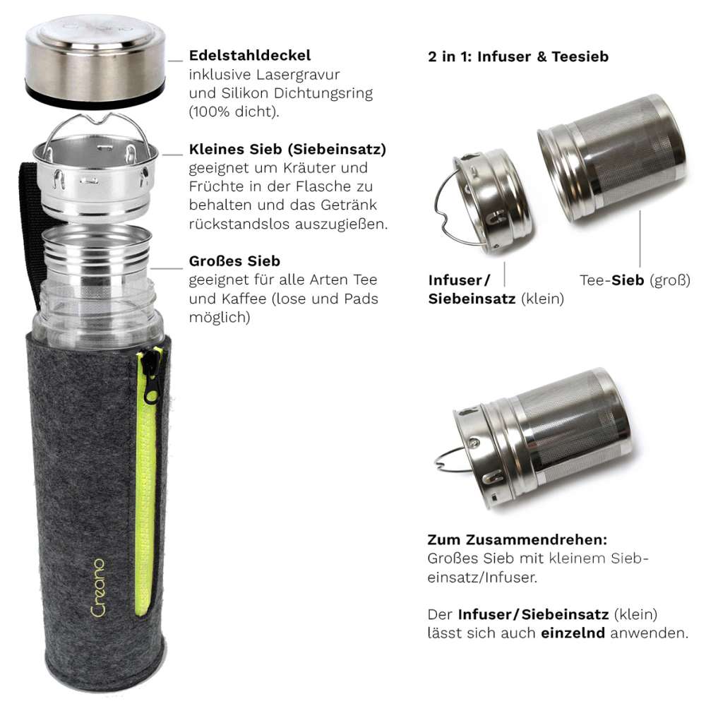 Thermo Teamaker mit Filztasche | 400ml