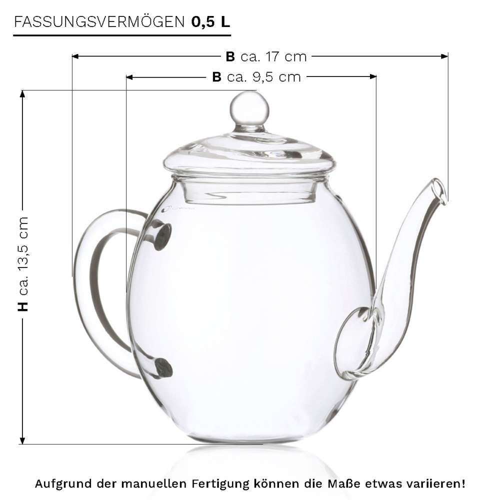 Creano Teeblumen Mix - Geschenkset Erblühtee mit Glaskanne Grüner Tee fruchtig aromatisiert (Teerosen in 6 Sorten), Blooming Tea, Tee Geschenk für Frauen, Mutter, Teeliebhaber - Creano