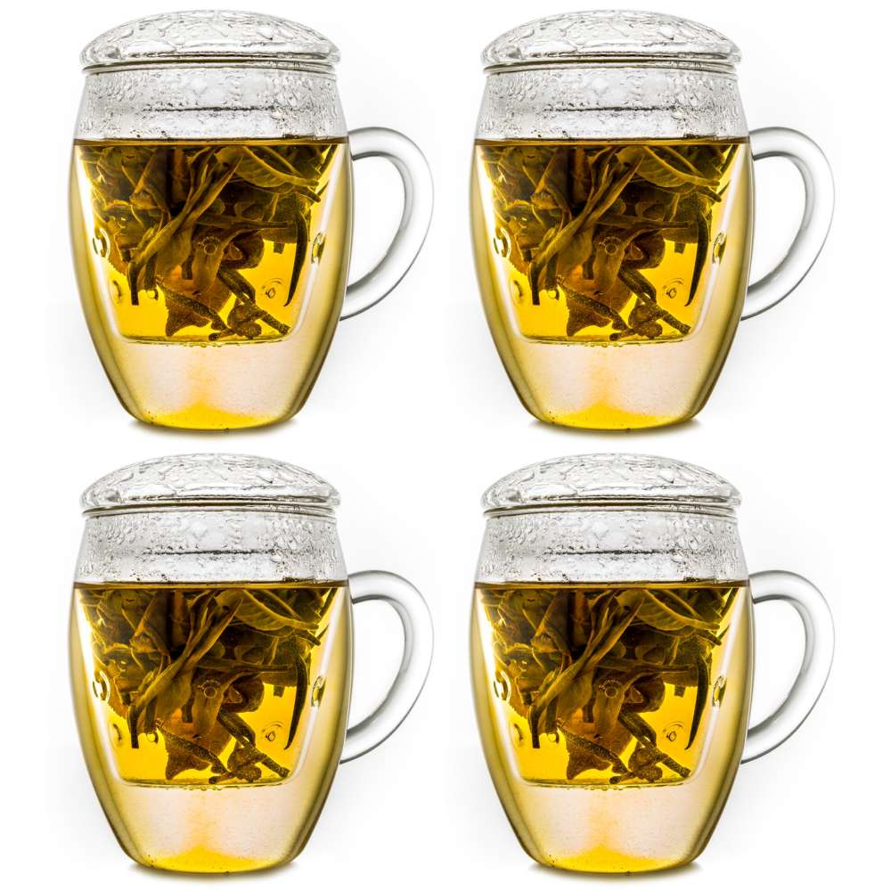 Creano TeeGlas "All-In-One" mit Glasfilter, 3-tlg. | 400ml