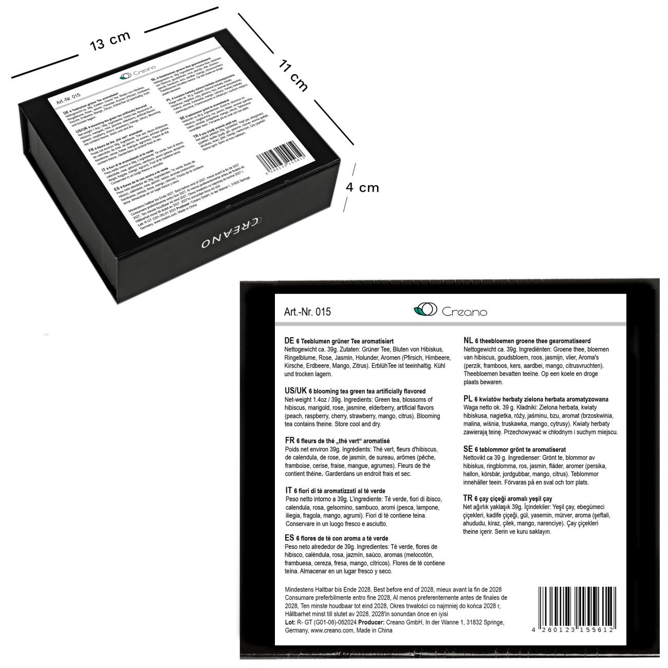 Magnetbox 6er ErblühTee Grüntee