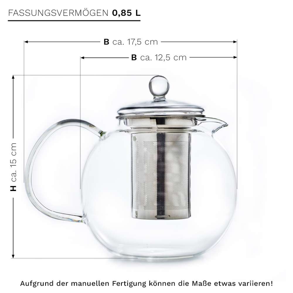 Creano Glas Teekanne "Schnabel" | 0,85 Liter