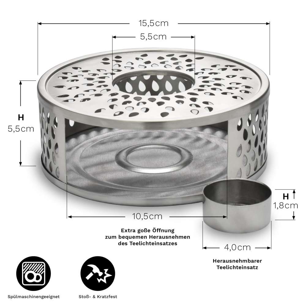 Creano Glas Teekanne "JUMBO"