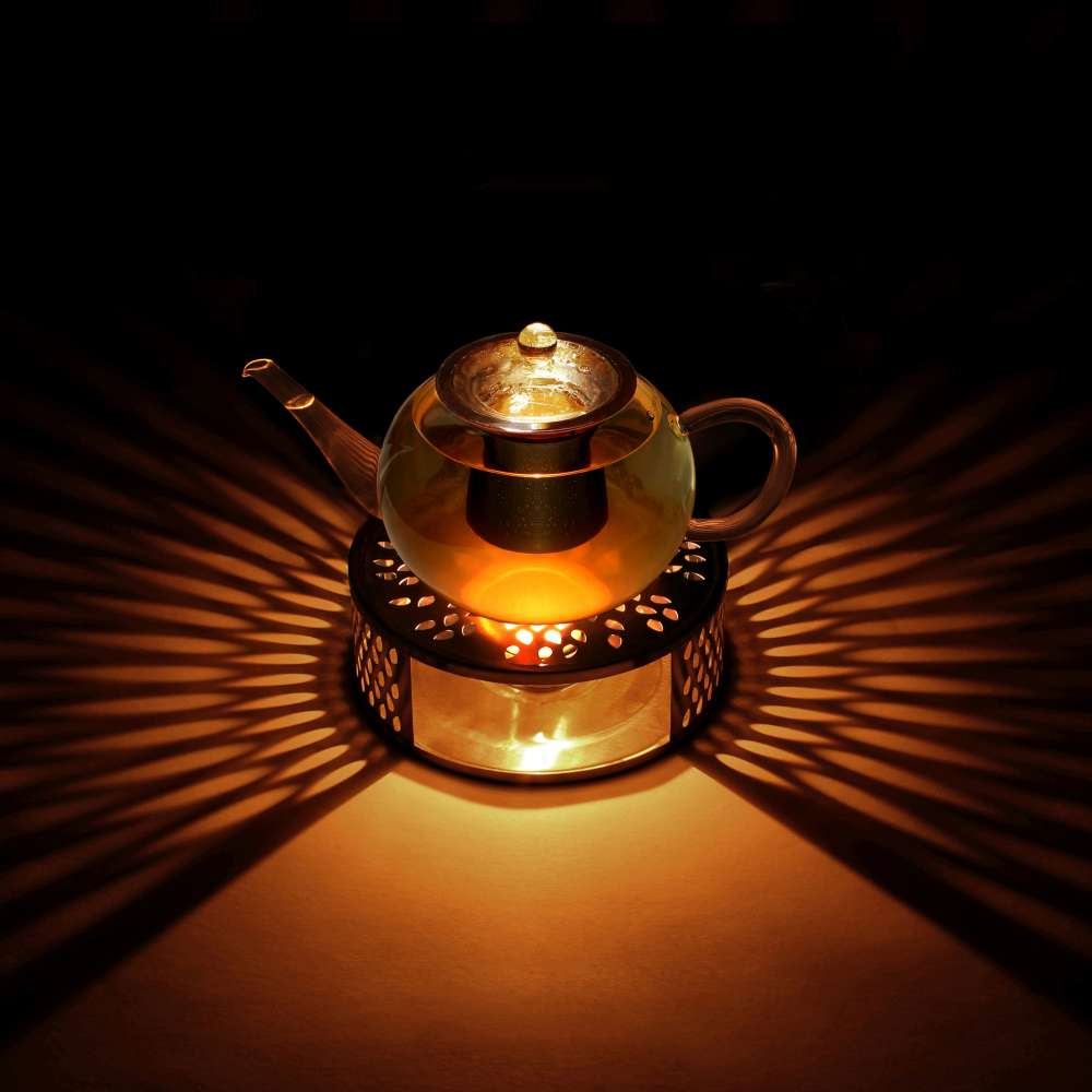 Creano Glas Teekanne "flach" | 1,2L