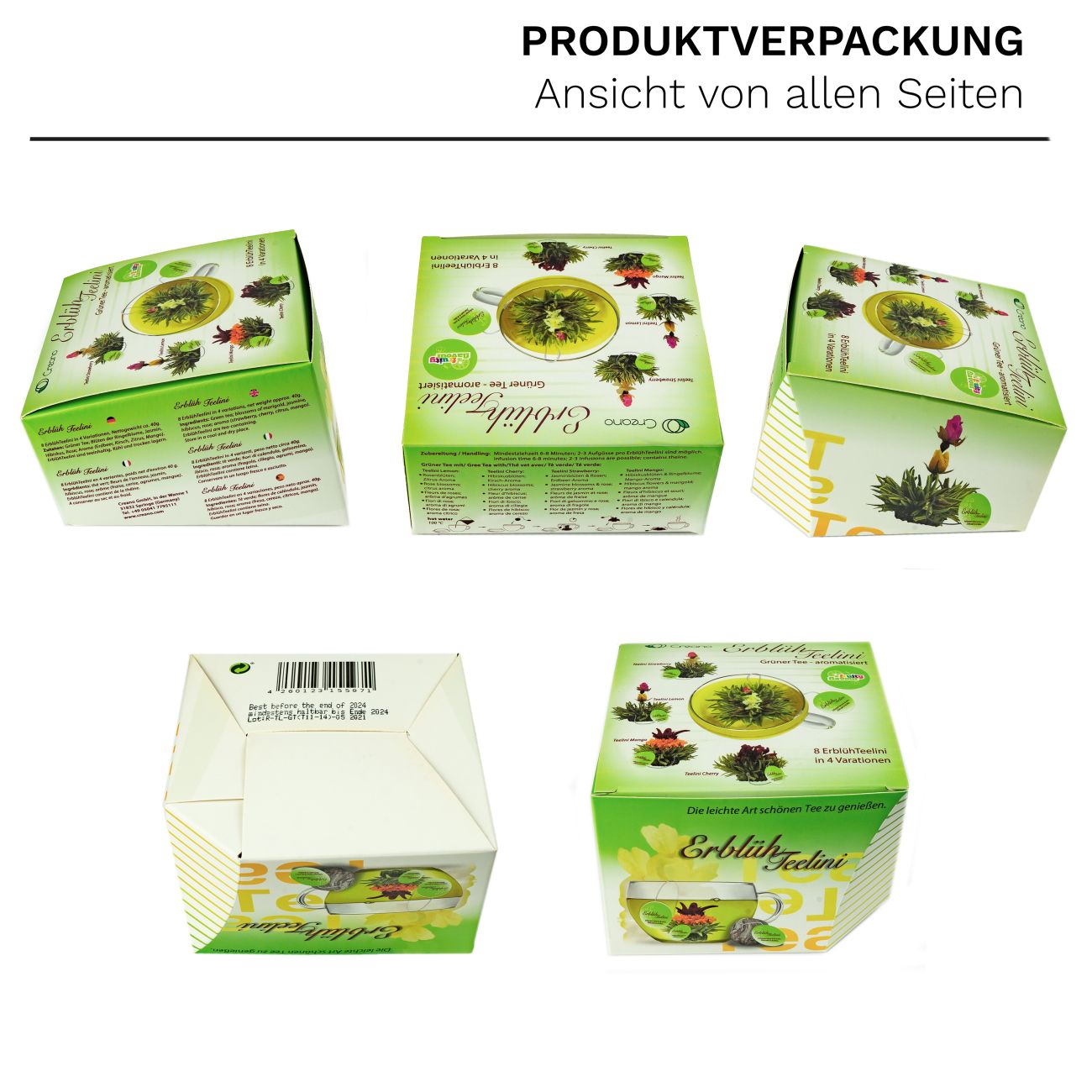 ErblühTeelini 8er Set - Grüner Tee Mix - Creano