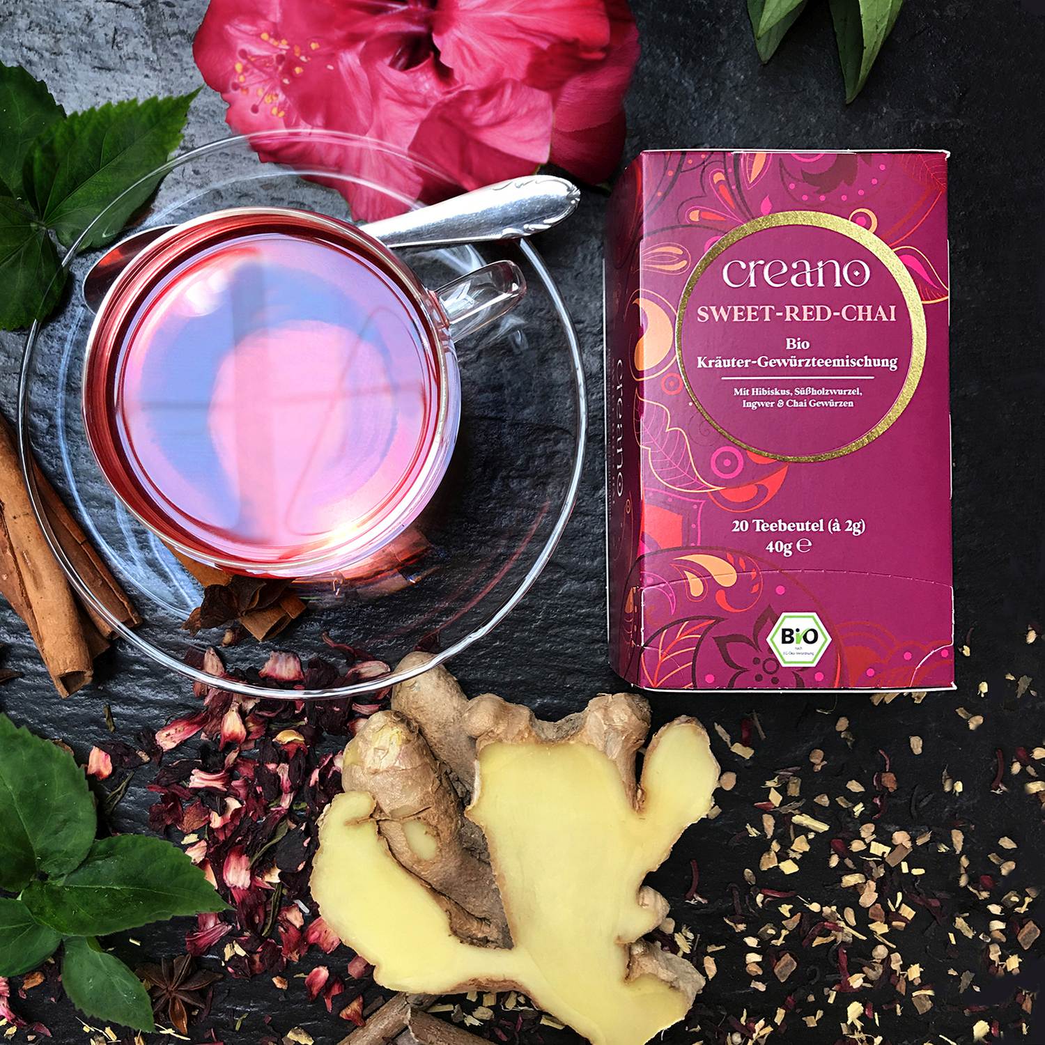 Bio-Teebeutel Sweet-Red-Chai 20er / 60er-Pack*