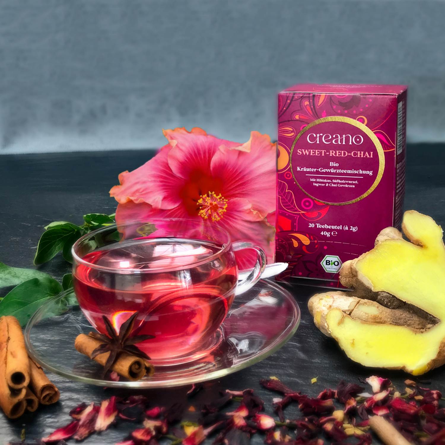 Bio-Teebeutel Sweet-Red-Chai 20er / 60er-Pack*