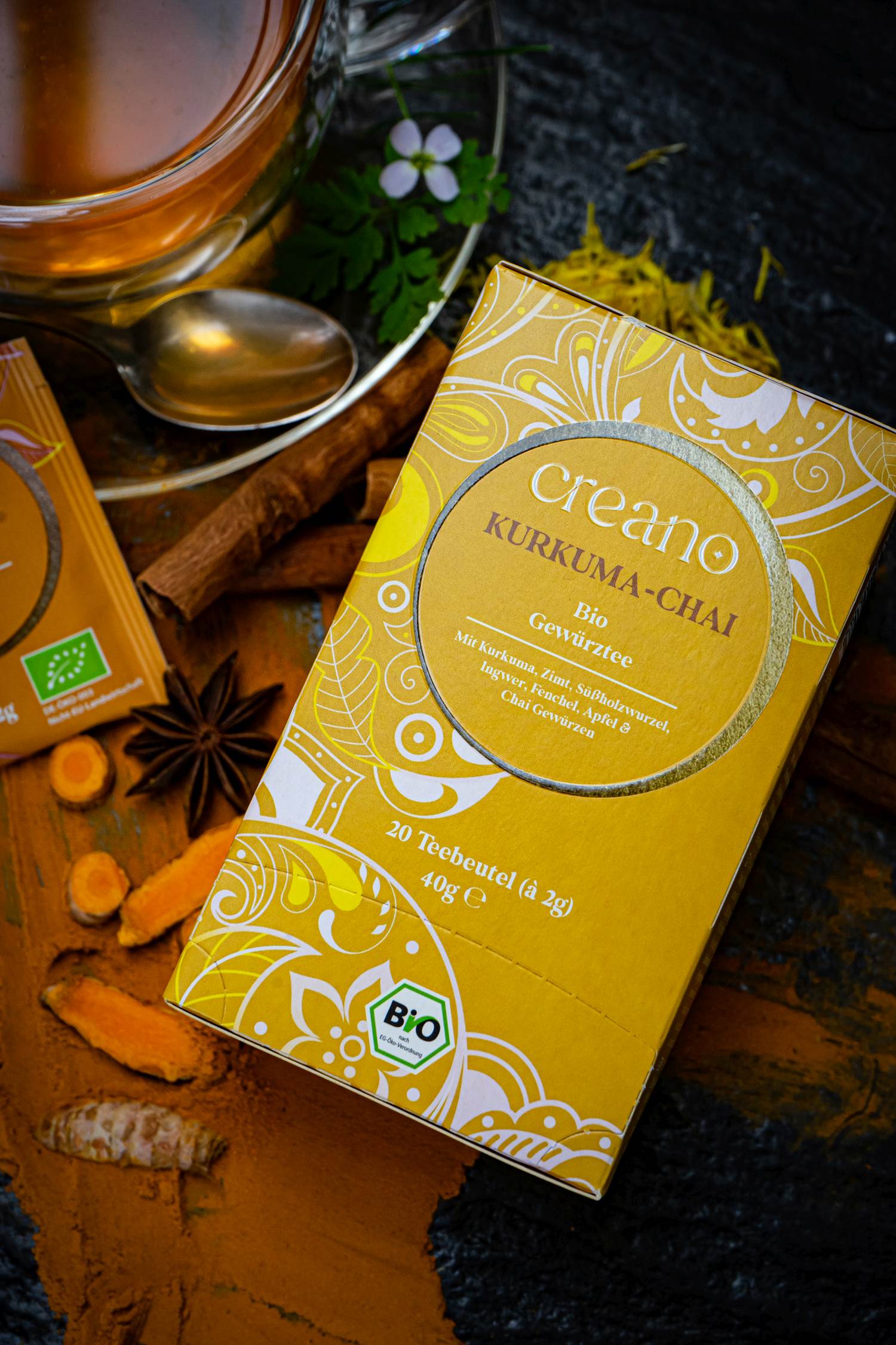 Bio-Teebeutel Kurkuma-Chai 20er / 60er-Pack*