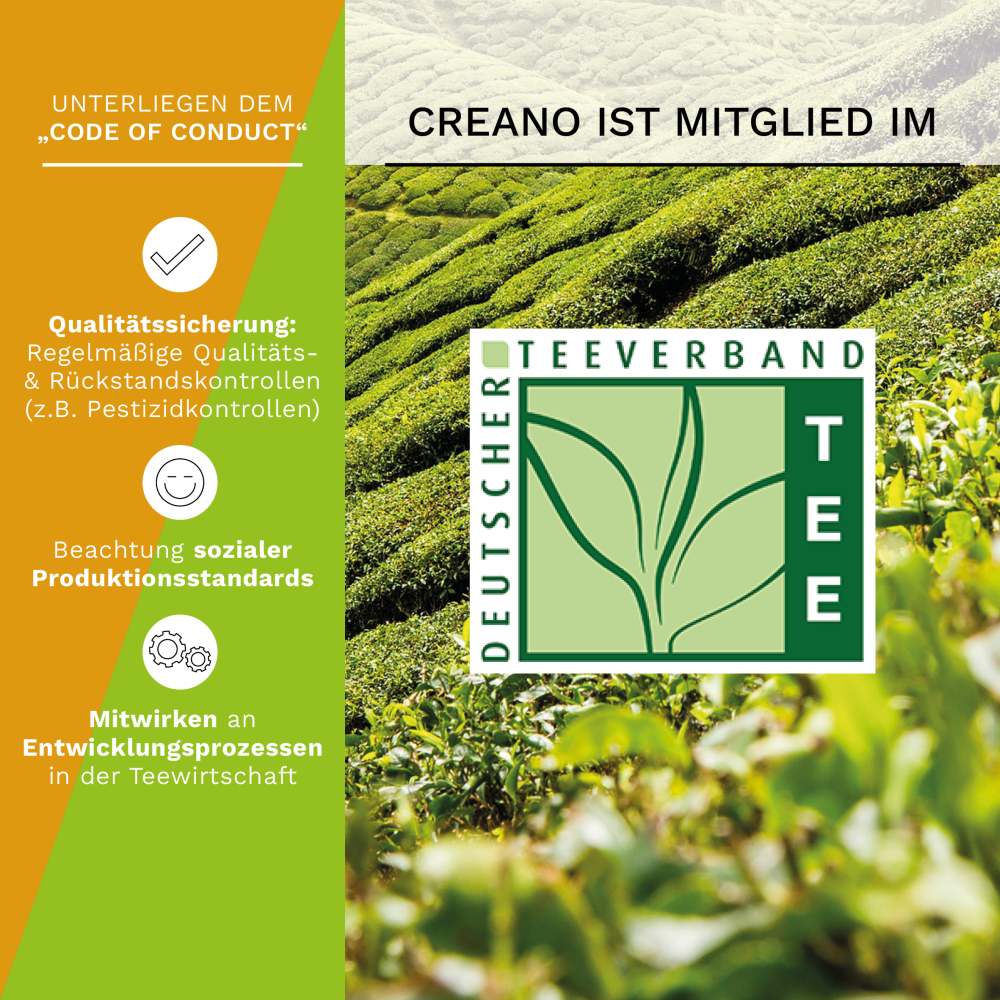 Creano 4 Teeblumen in edler Geschenkbox - Teelini weißer & grüner Tee im Tassenformat