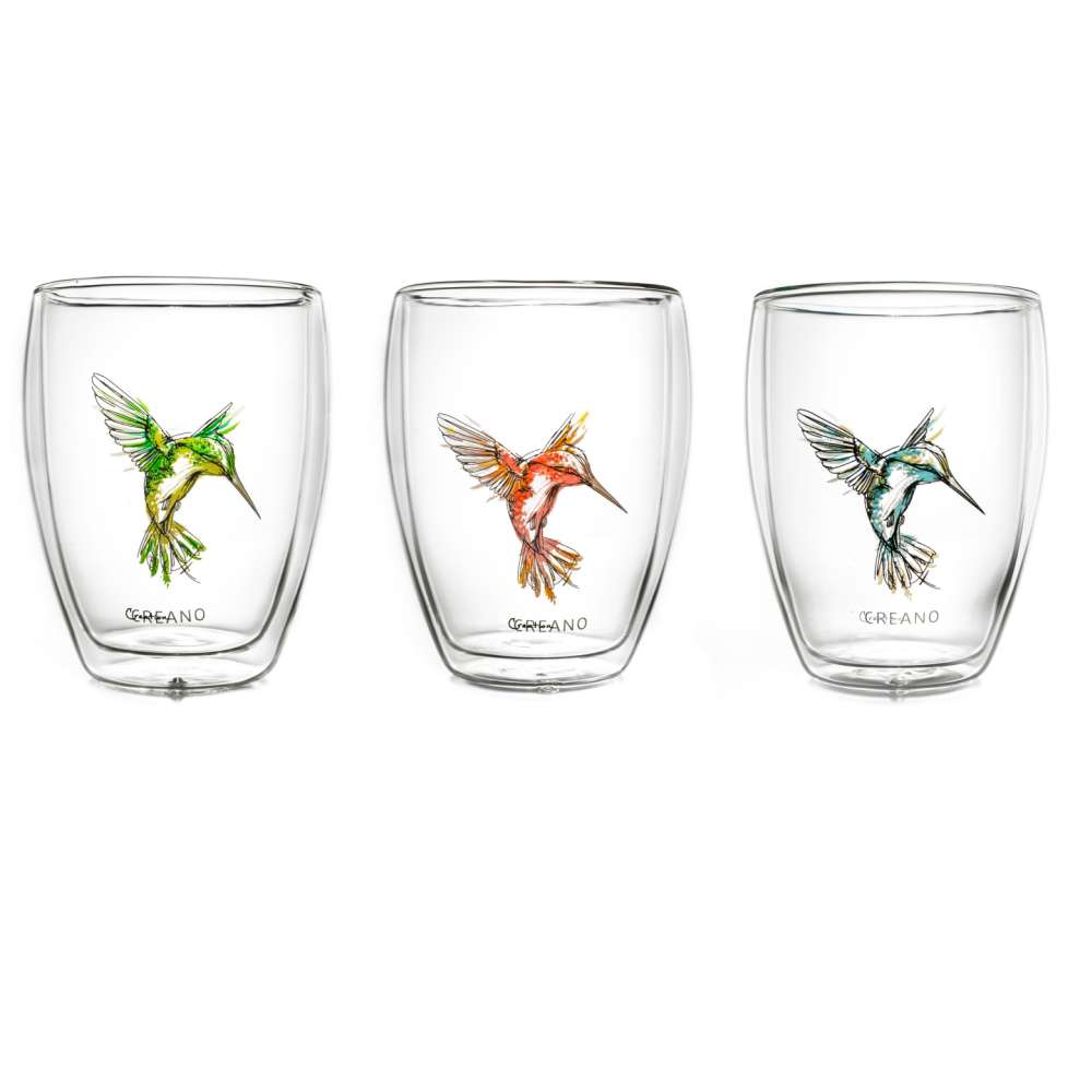 Creano Doppelwandiges Thermoglas "Hummi" im Mix-Set | 250ml