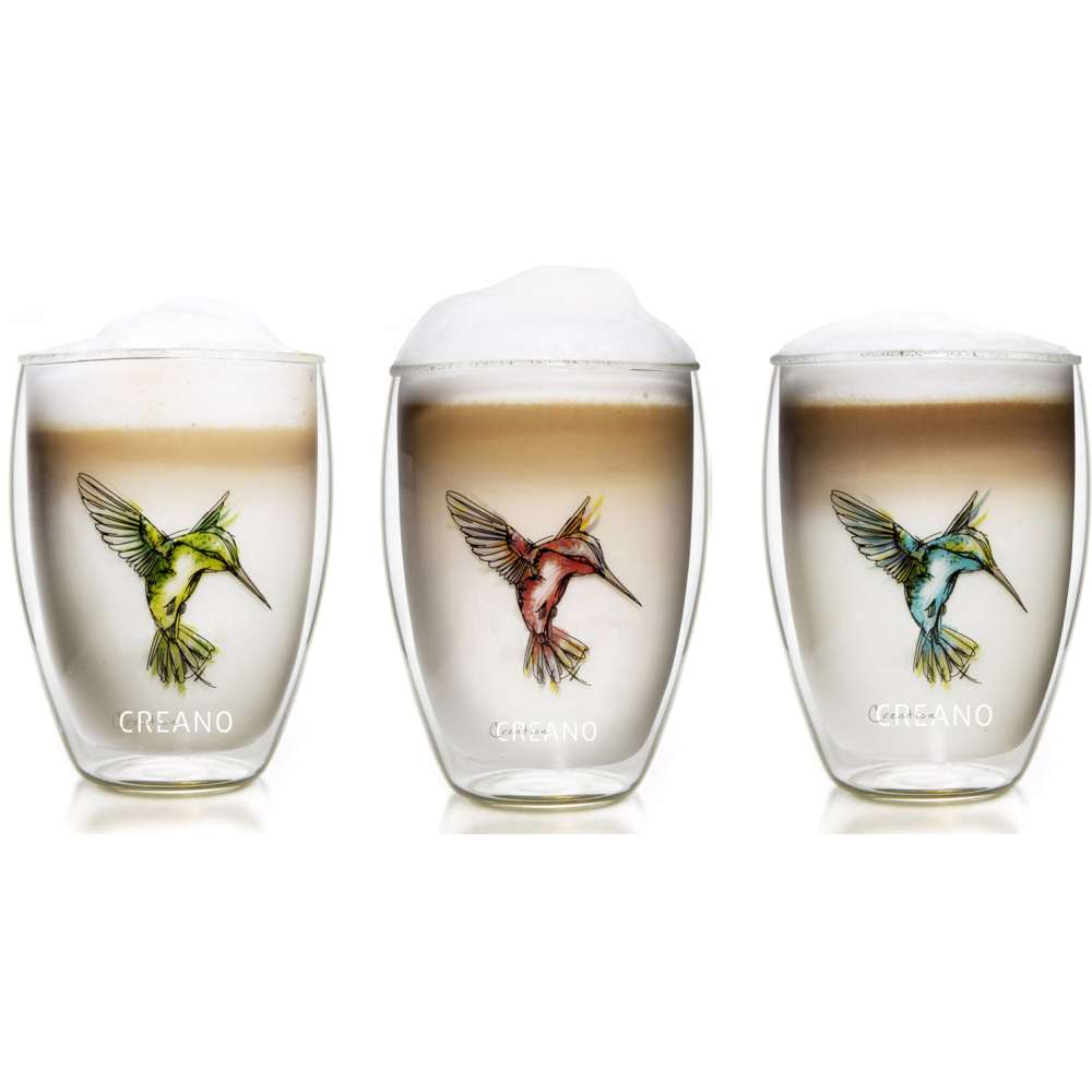 Creano Doppelwandiges Thermoglas "Hummi" im Mix-Set | 250ml