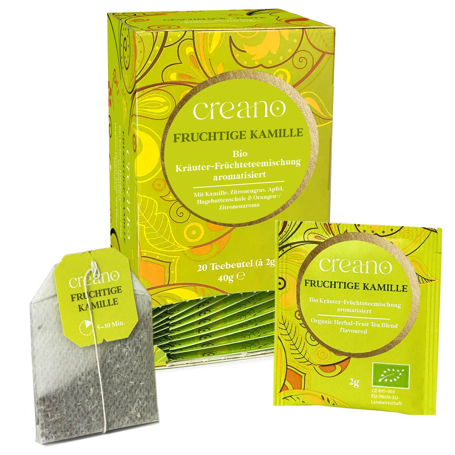 Bio-Teebeutel Fruchtige-Kamille 20er / 60er-Pack* - Creano
