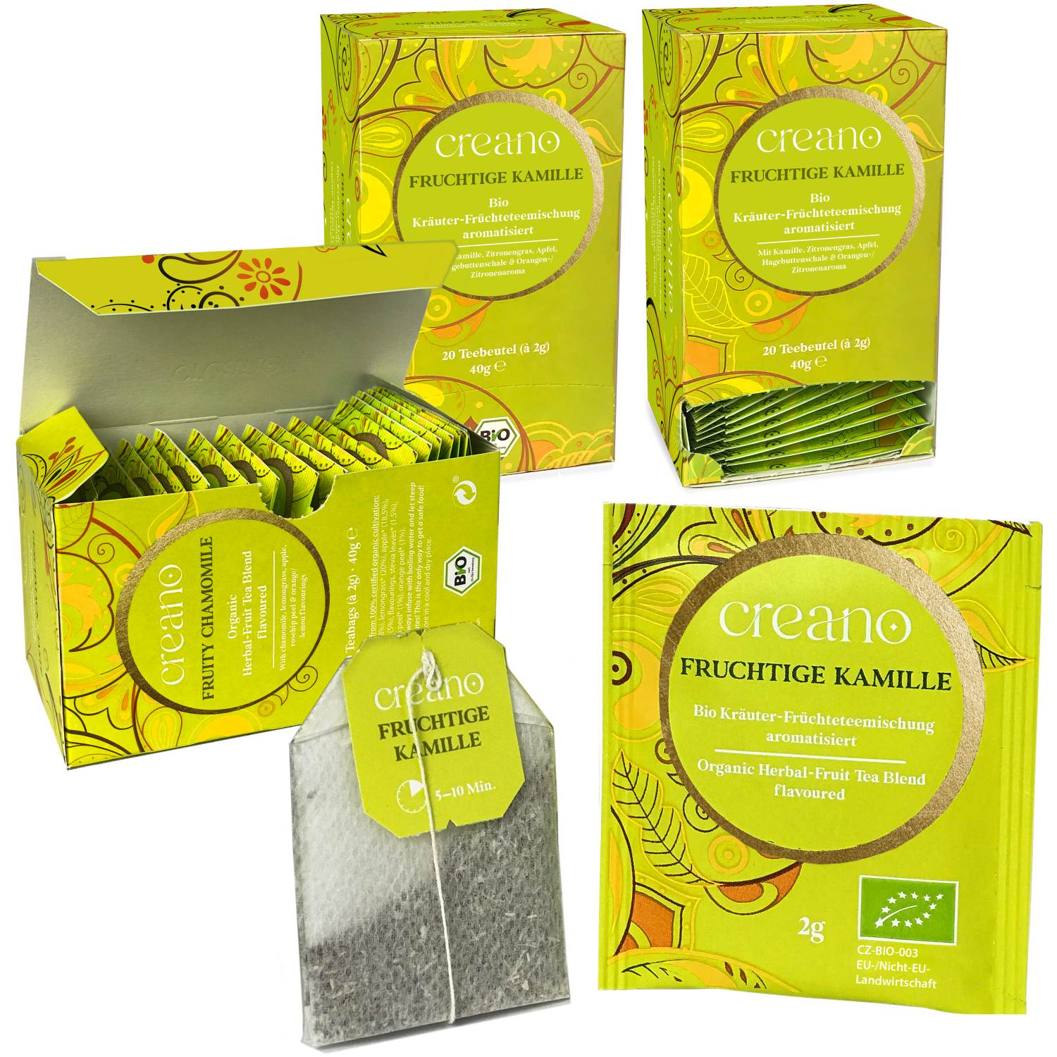 Bio-Teebeutel Fruchtige-Kamille 20er / 60er-Pack*