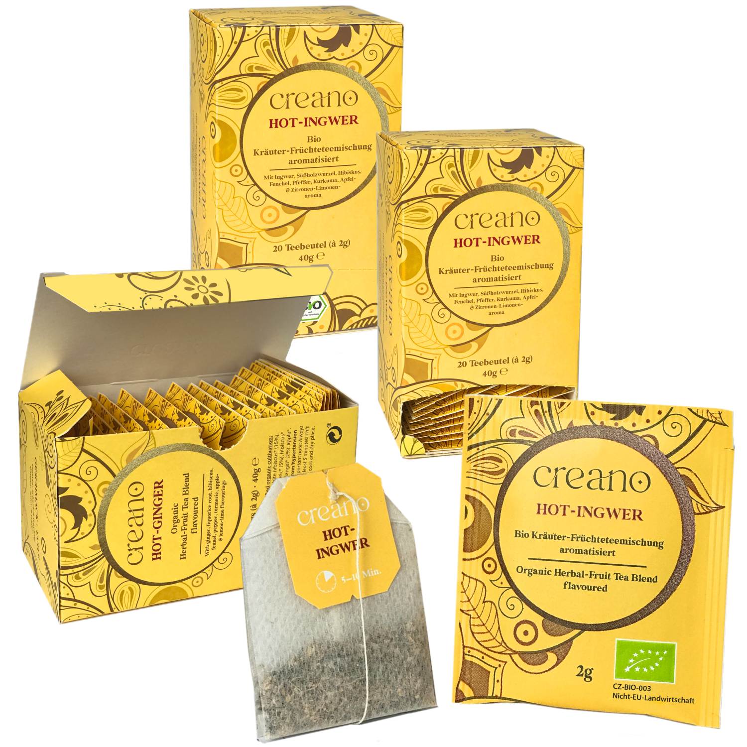 Bio-Teebeutel Hot-Ingwer 20er / 60er-Pack*