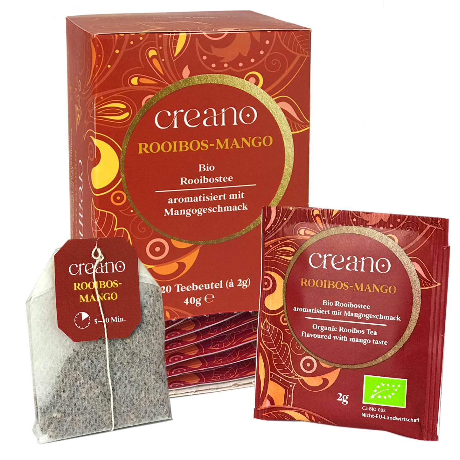 Bio-Teebeutel Rooibos-Mango 20er / 60er-Pack* - Creano
