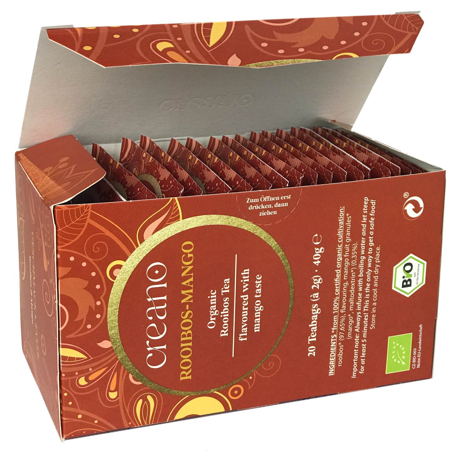 Bio-Teebeutel Rooibos-Mango 20er / 60er-Pack*