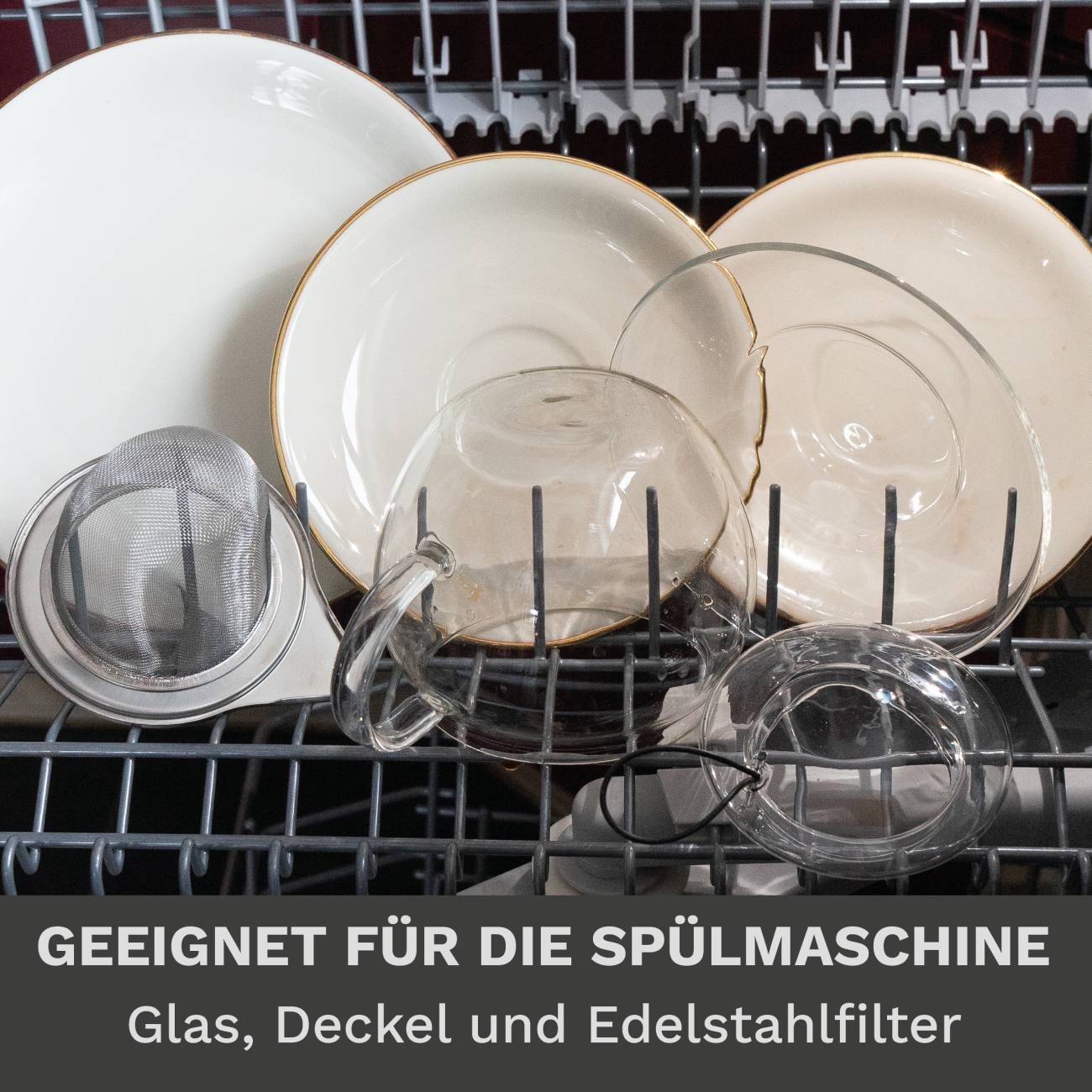 JUMBO Tee-Tasse XXL aus Glas mit Henkel - Creano