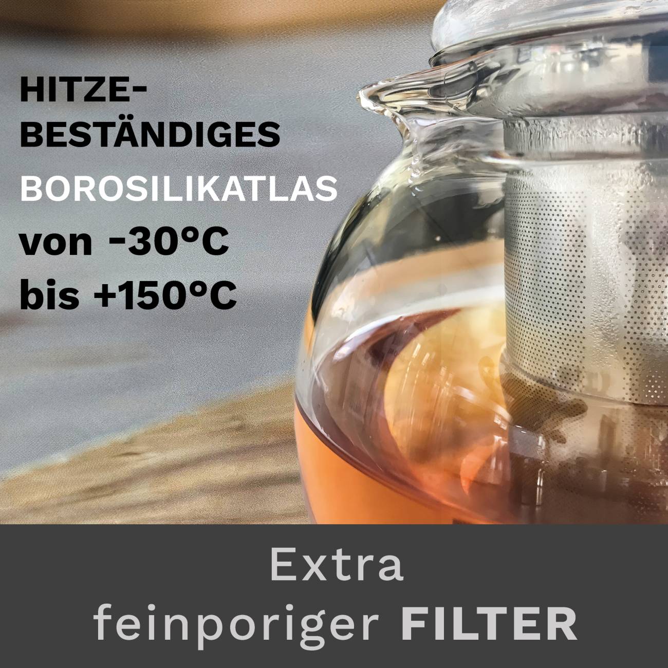 Creano Glas Teekanne "Schnabel" | 0,85 Liter - Creano