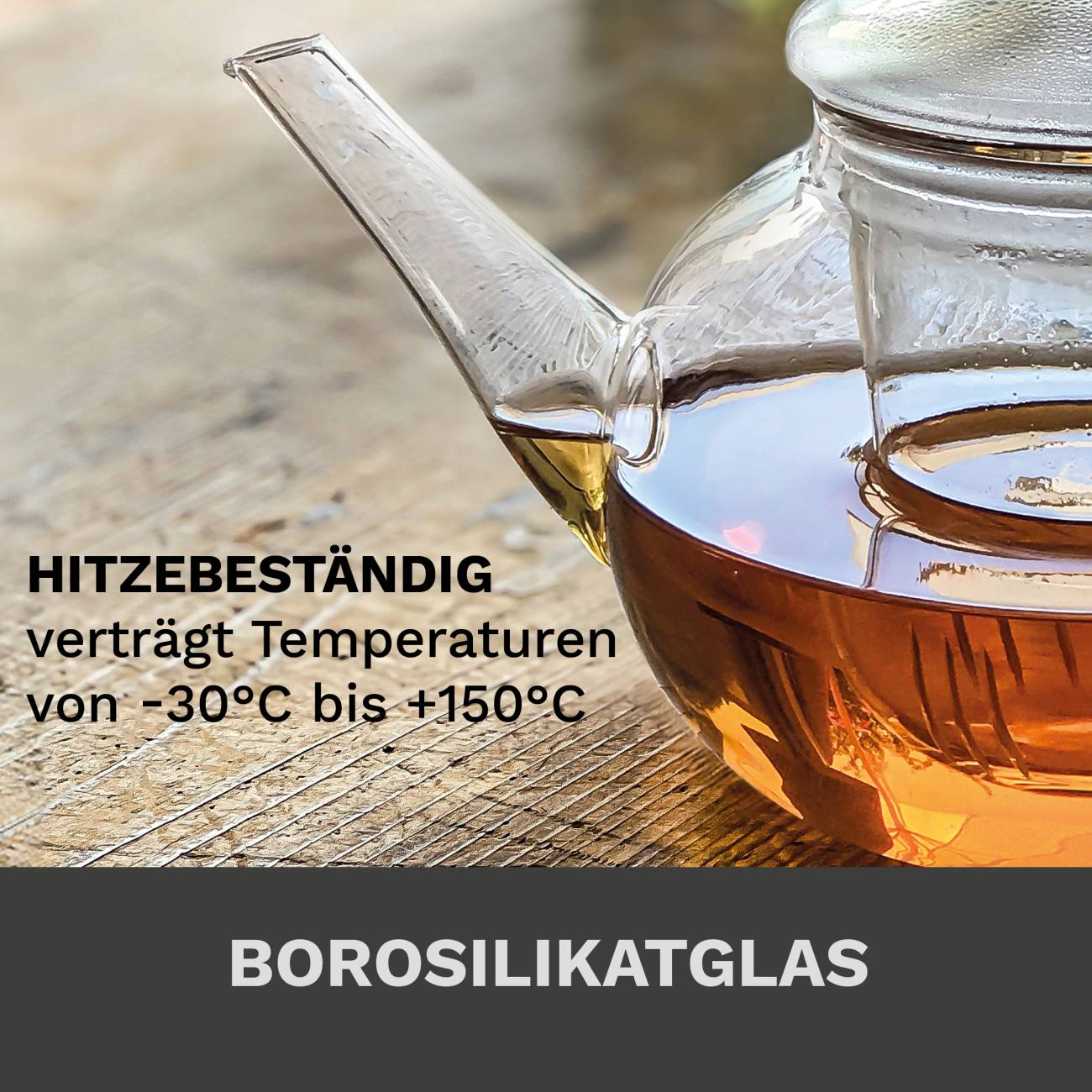 Creano Teekanne aus Glas 0,8l - Glasteekanne mit Glas-Sieb und Deckel - Ideal zur Zubereitung von losen Tees - tropffrei - Creano