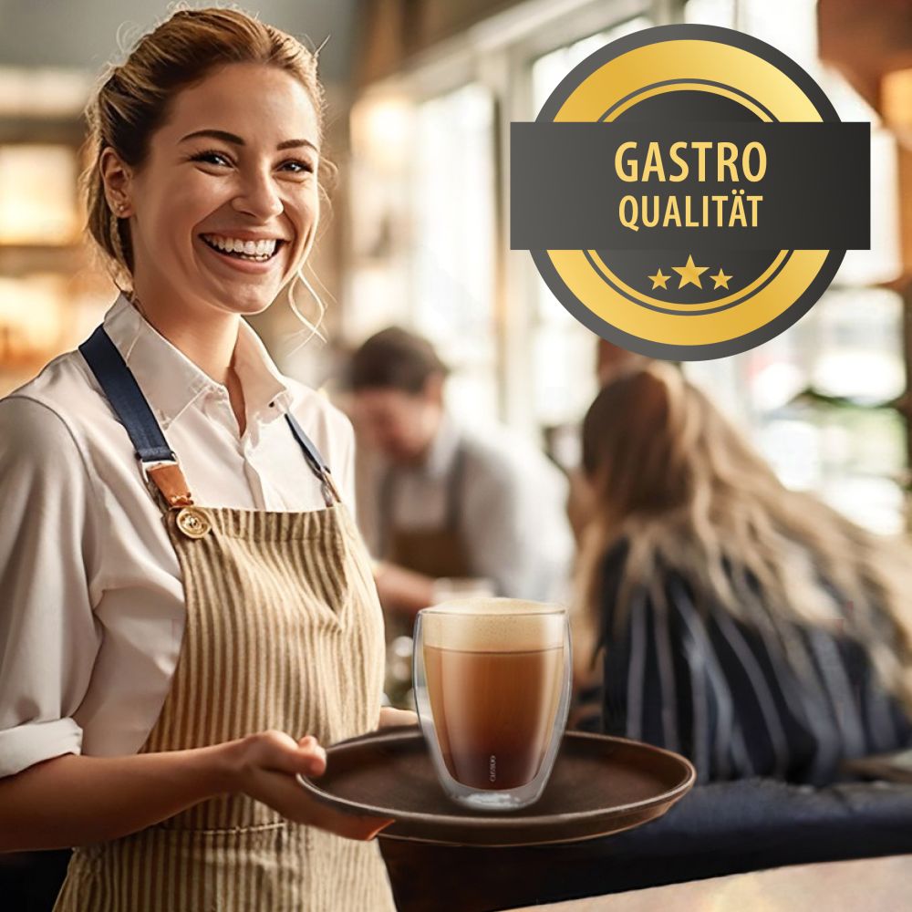 Creano doppelwandige Premium Gläser in Gastro Qualität, Set, 400ml - Creano