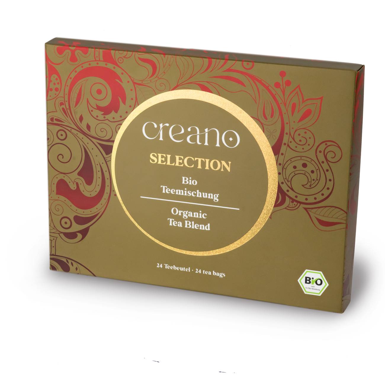 Bio Teemischung Selection 24er Geschenkset „ORGANIC TEA BLEND“ - 24 Bio-Teebeutel in 6 unterschiedlichen Sorten - 48g*² - Creano