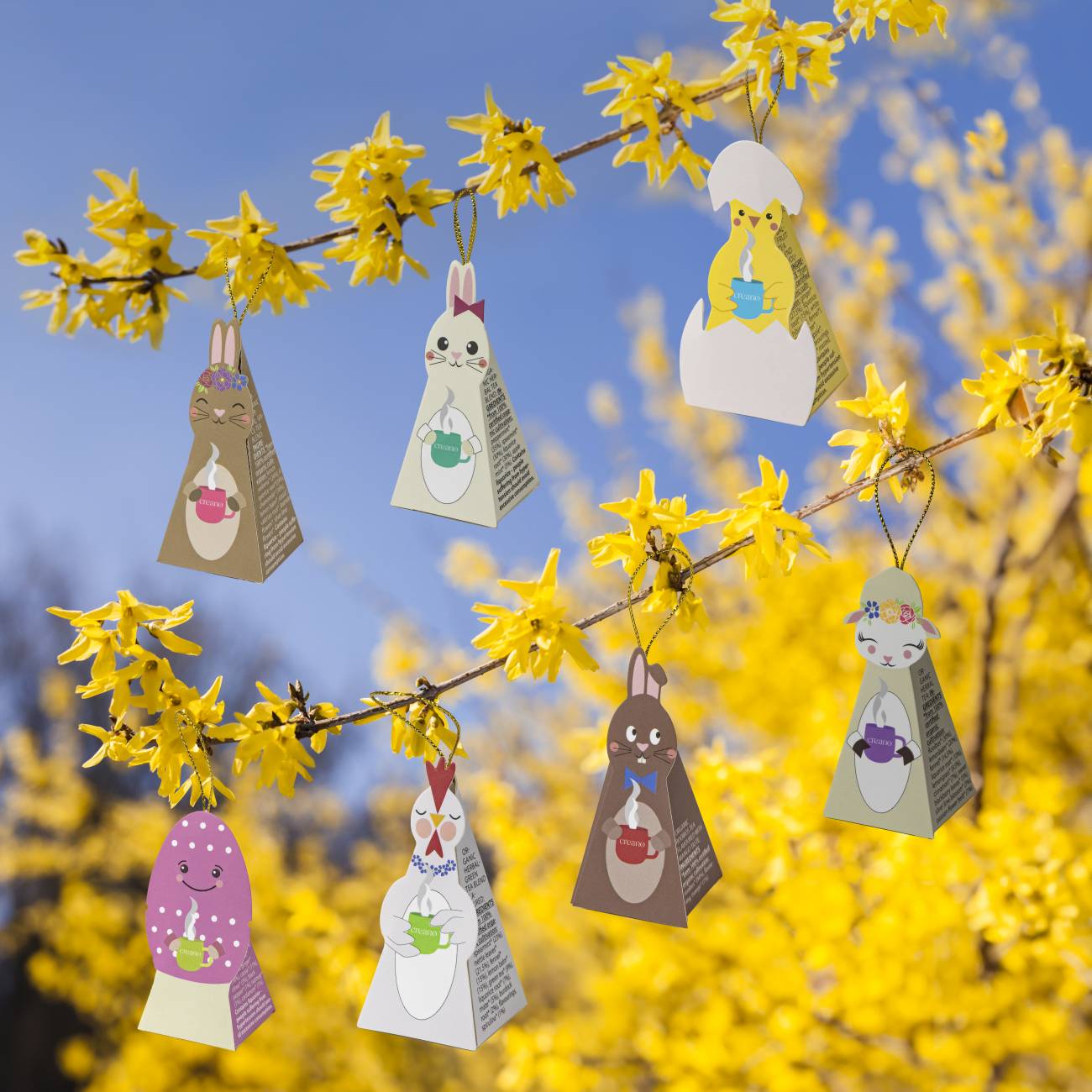 Oster-Edition Bio Kräutertee 9er Pyramiden Geschenkset „ORGANIC HERBAL TEA“ - 9 Bio-Pyramiden-Teebeutel in 9 unterschiedlichen Sorten - 22,5g*²