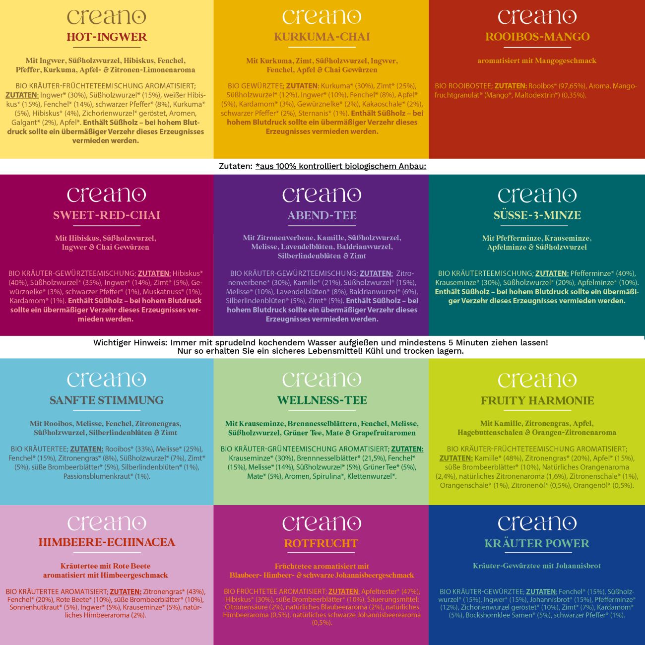 Creano Bio Kräutertee Geschenkset „Dankeschön“ - Creano