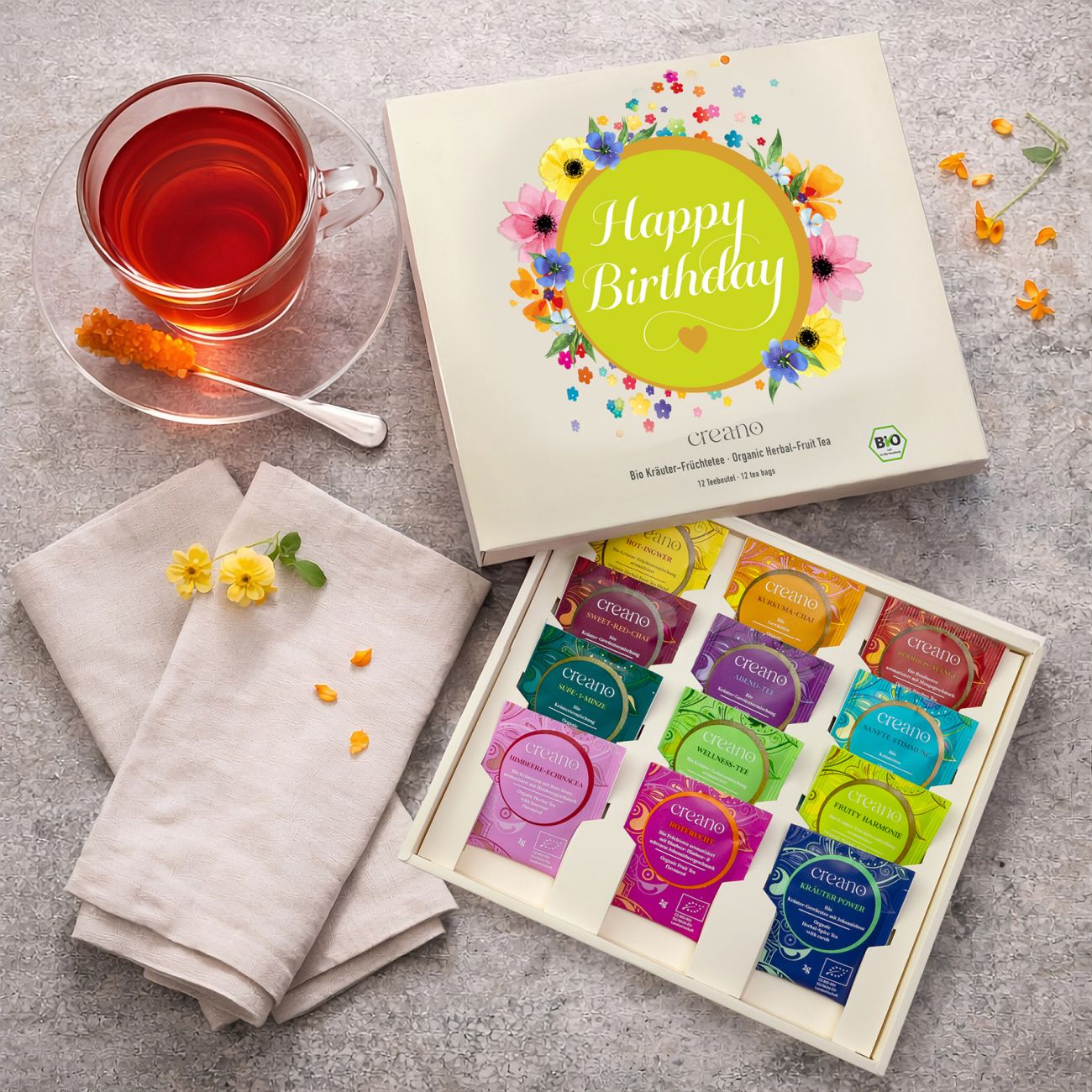 Creano Bio Kräutertee Geschenkset „Happy Birthday“ - Creano