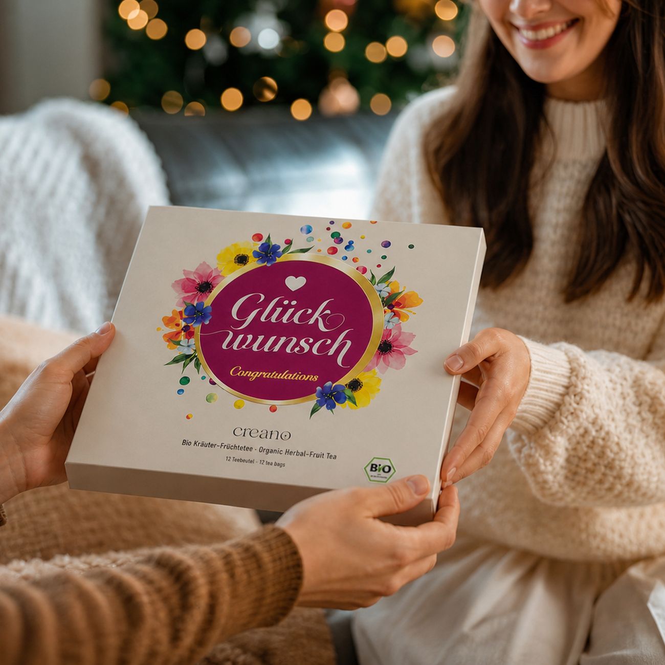 Creano Bio Kräutertee Geschenkset „Glückwunsch“ - Creano