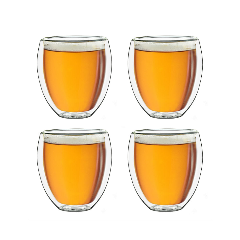 Creano doppelwandiges Thermoglas (Set: 2er, 4er, 6er) "bauchig" | 250ml