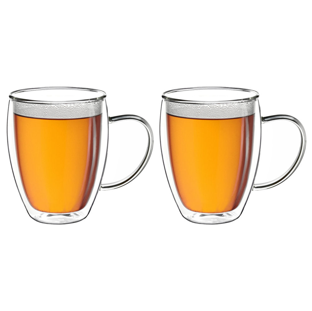 Creano doppelwandiges Thermoglas (Set: 2er, 4er, 6er) mit Henkel „HH“ | 250ml - Creano