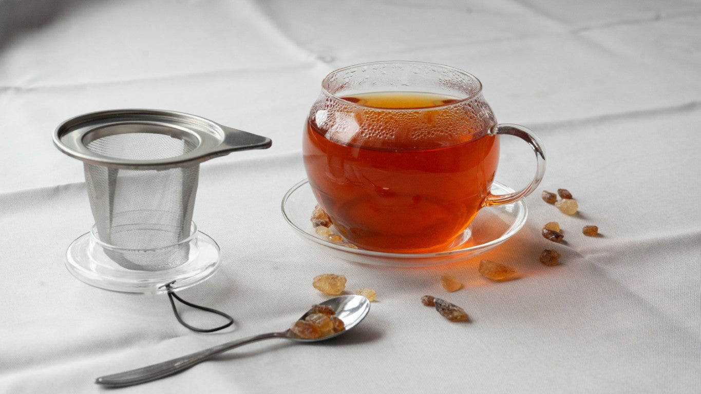 Creano Jumbo-Teeglas 450ml Set mit Sieb & 2x Teelini