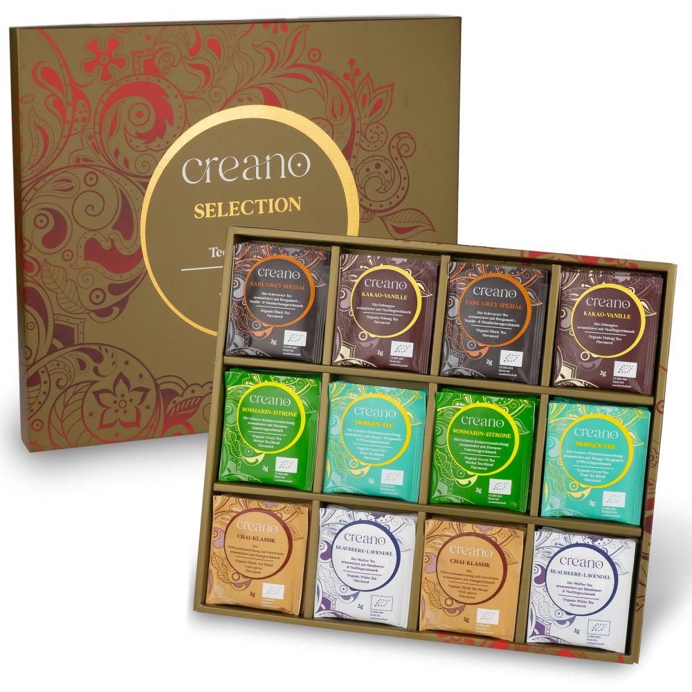 Bio Teemischung Selection 48er Geschenkset „ORGANIC TEA BLEND“ - 48 Bio-Teebeutel in 6 unterschiedlichen Sorten - 96g*²
