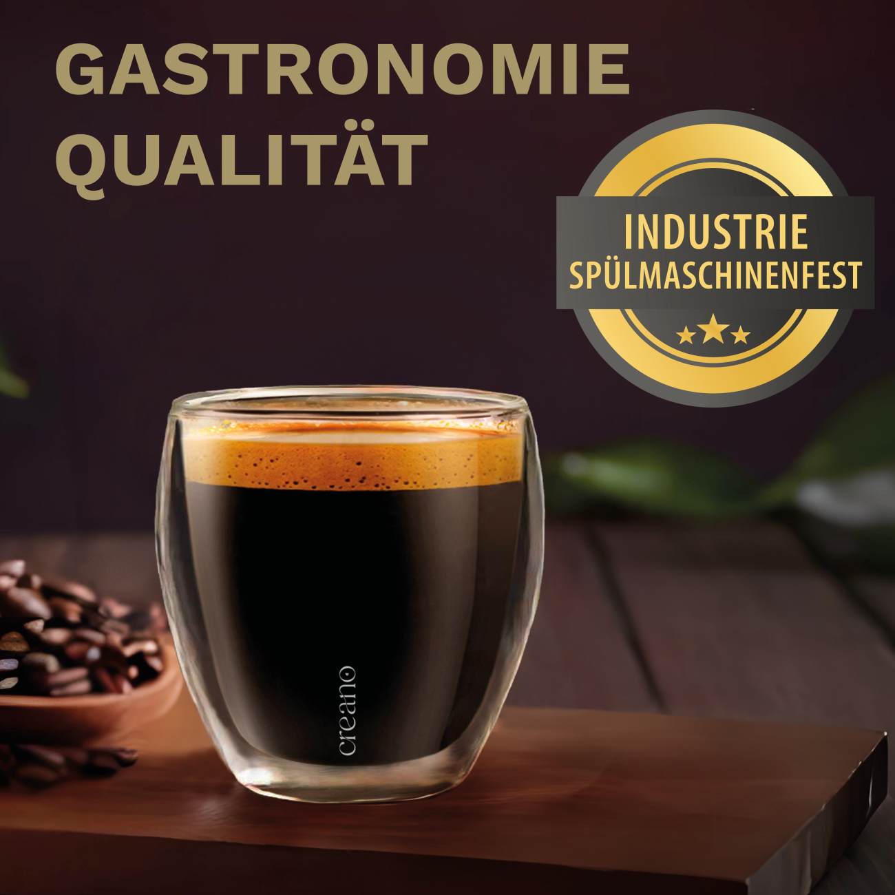Creano doppelwandige Premium Espresso-Gläser in Gastro Qualität, Set, 100ml - Creano
