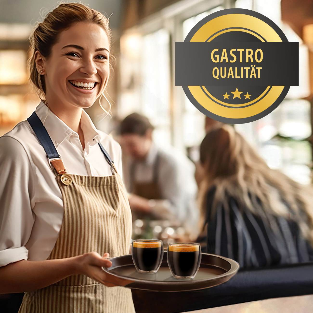 Creano doppelwandige Premium Espresso-Gläser in Gastro Qualität, Set, 100ml