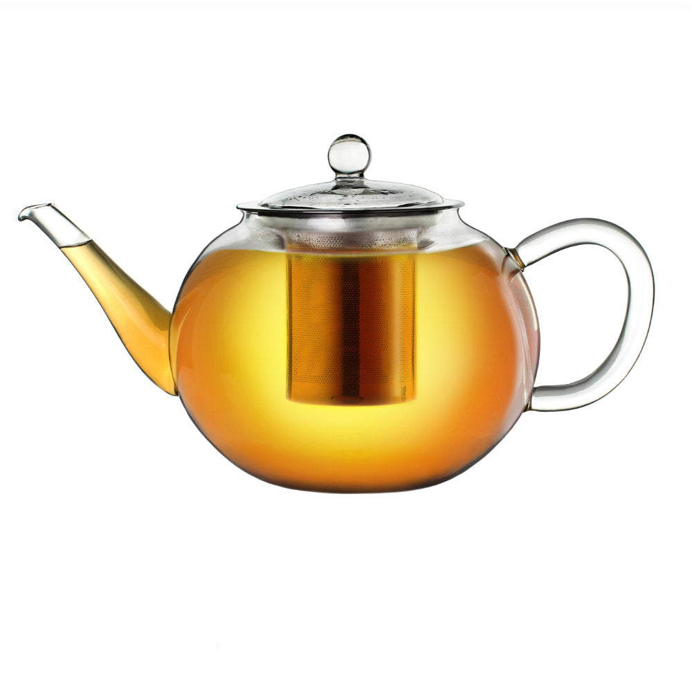 Creano Glas Teekanne "flach" | 1,6L