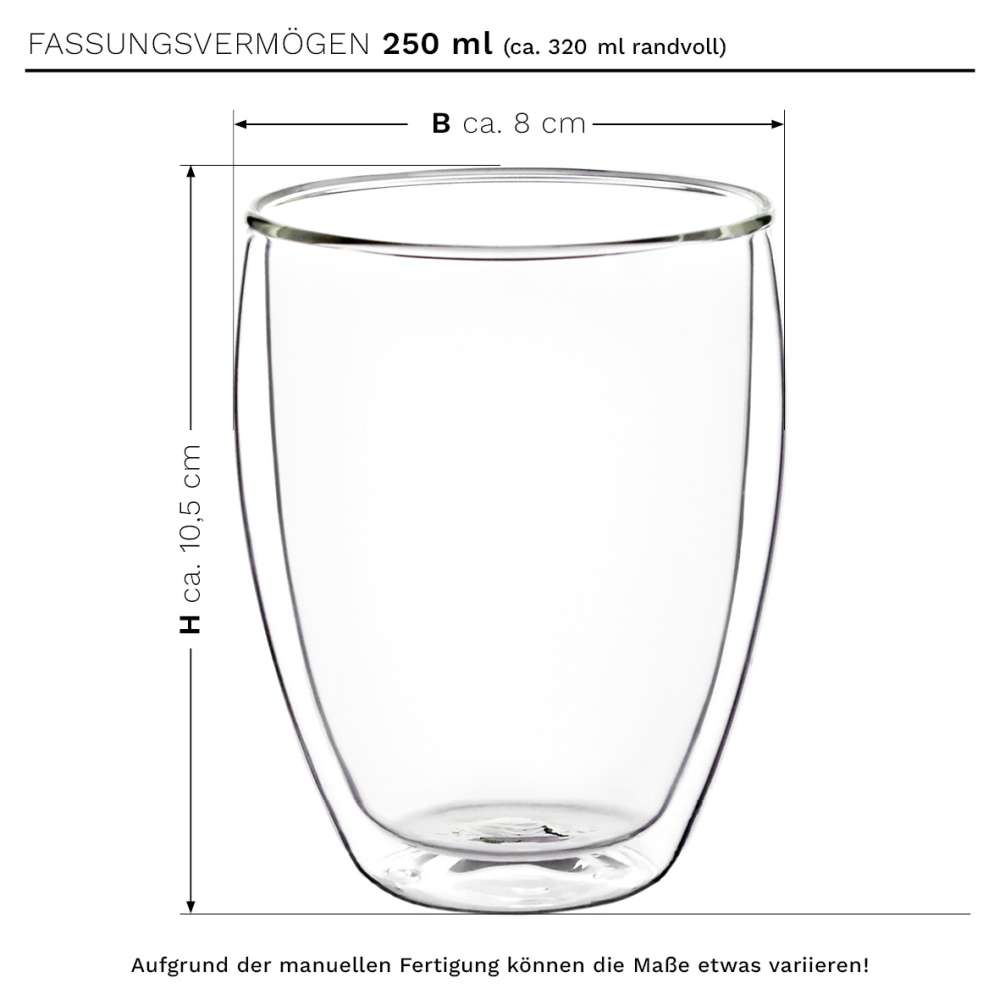 Creano Verre Thermique Double Paroi Haut Xxl Verre Caf Verre