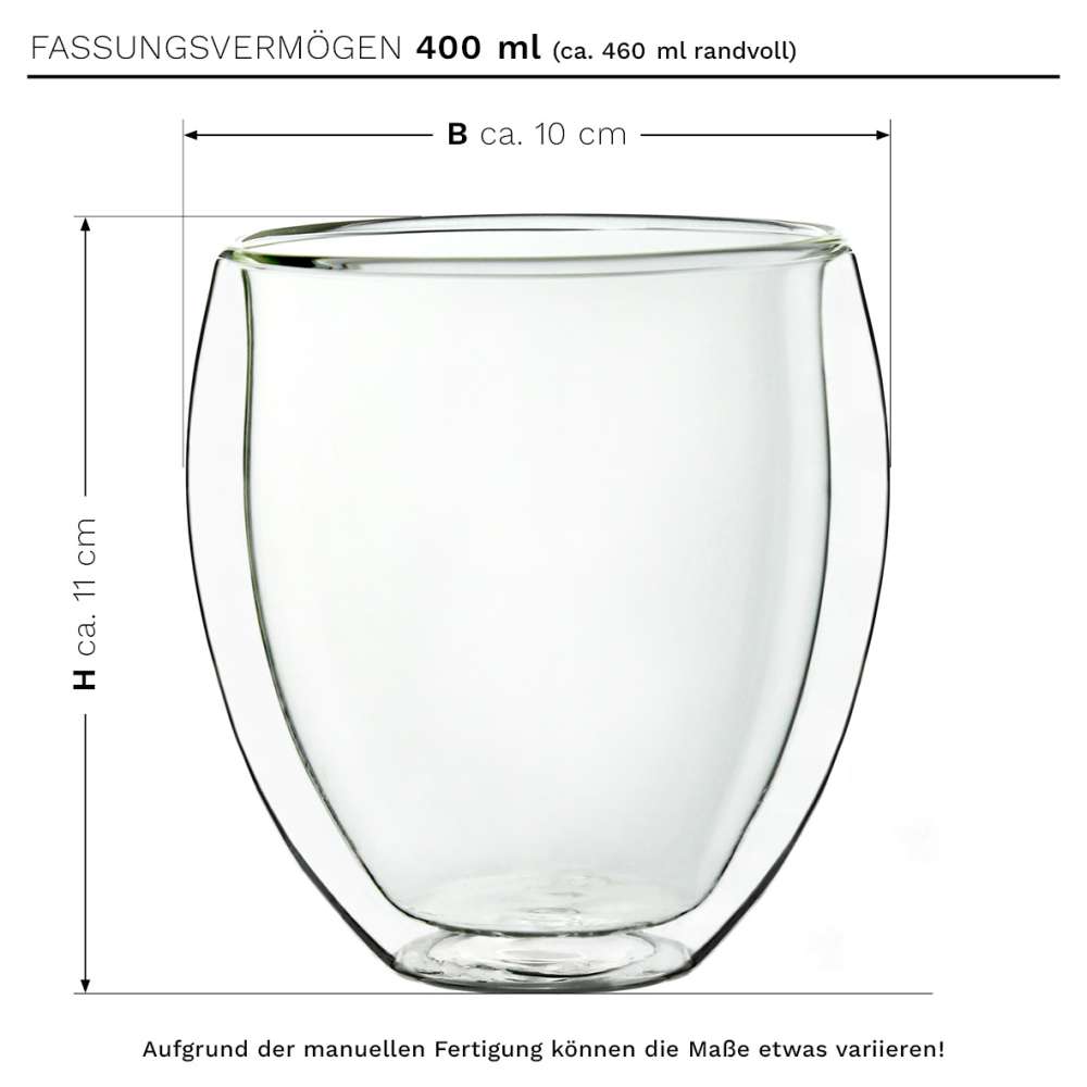 Creano Verre Thermique Double Paroi Ventru Xxl Verre Caf