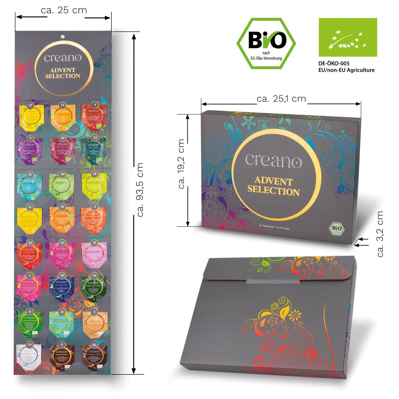 Adventskalender, 24er BIO Teebeutel-Tee *²