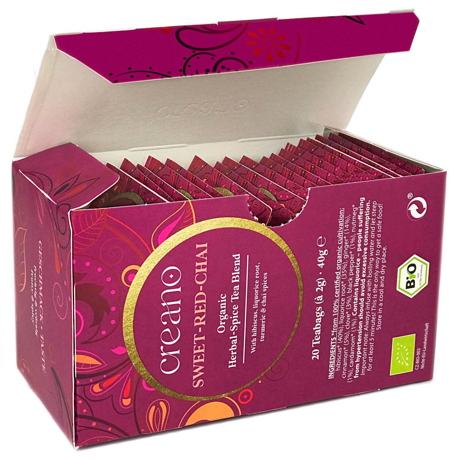 Bio-Teebeutel Sweet-Red-Chai 20er / 60er-Pack*