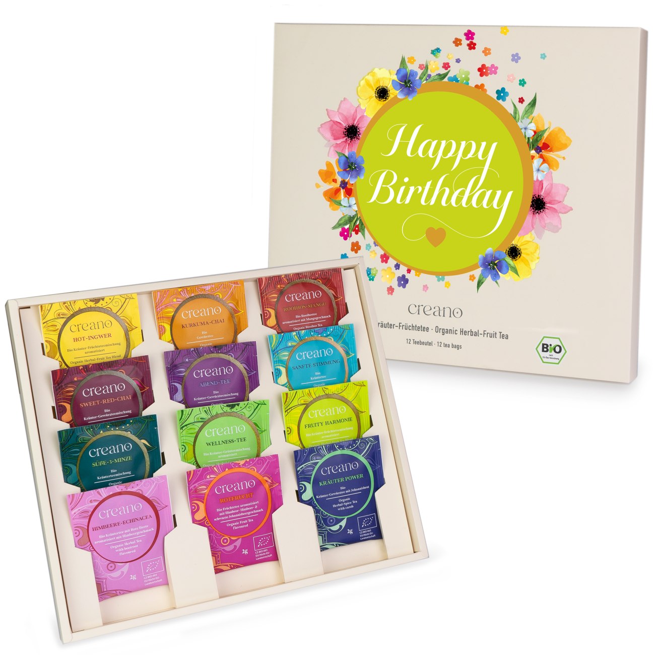 Creano Bio Kräutertee Geschenkset „Happy Birthday“
