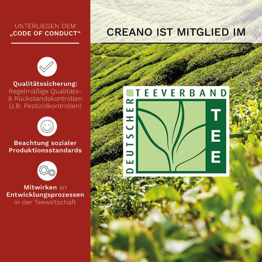 Creano Teeblumen Mix – Geschenkset Erblühtee Genießerset mit Glaskanne und Teetassen Weißtee (6 verschiedene Sorten)